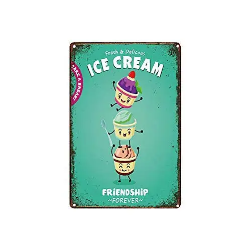 Ice Cream Friendship Forever Retro Street Sign Household Metal Tin Sign Bar Cafe Car Motorcycle Garage Decoration Supplies
Ice Cream Friendship Forever Retro Street Sign Household Metal Tin Sign Bar Cafe Car Motorcycle Garage Decoration Supplies