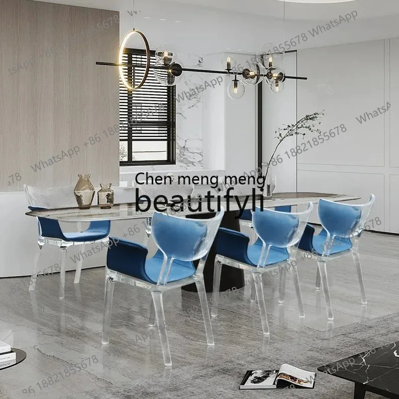 LHY26 ss Simple Modern Backrest Chair Transparent Resin Acrylic Stool Light Luxury High-end Living Room Dining Room Leisure Chai
LHY26 ss Simple Modern Backrest Chair Transparent Resin Acrylic Stool Light Luxury High-end Living Room Dining Room Leisure Chai