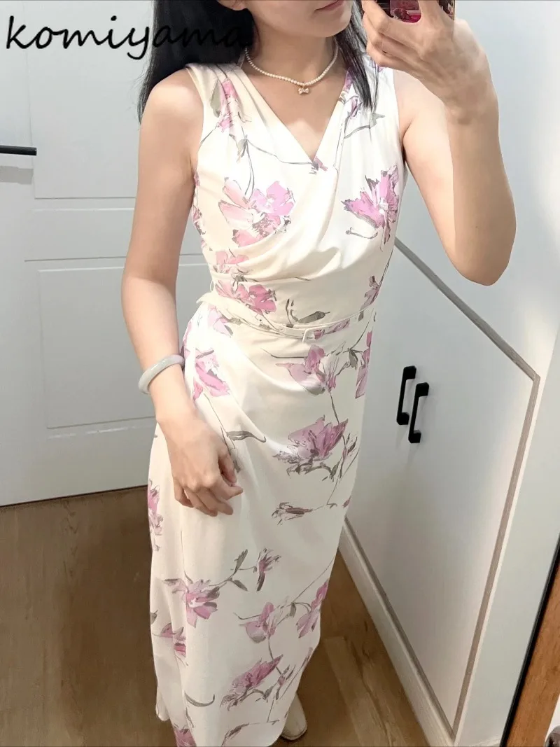 Summer Fresh Print Vestidos V-neck Sleeveless Dress Elegant Feminino Dresses High Waist Ropa Mujer Sweet Fashion Vestido
Summer Fresh Print Vestidos V-neck Sleeveless Dress Elegant Feminino Dresses High Waist Ropa Mujer Sweet Fashion Vestido