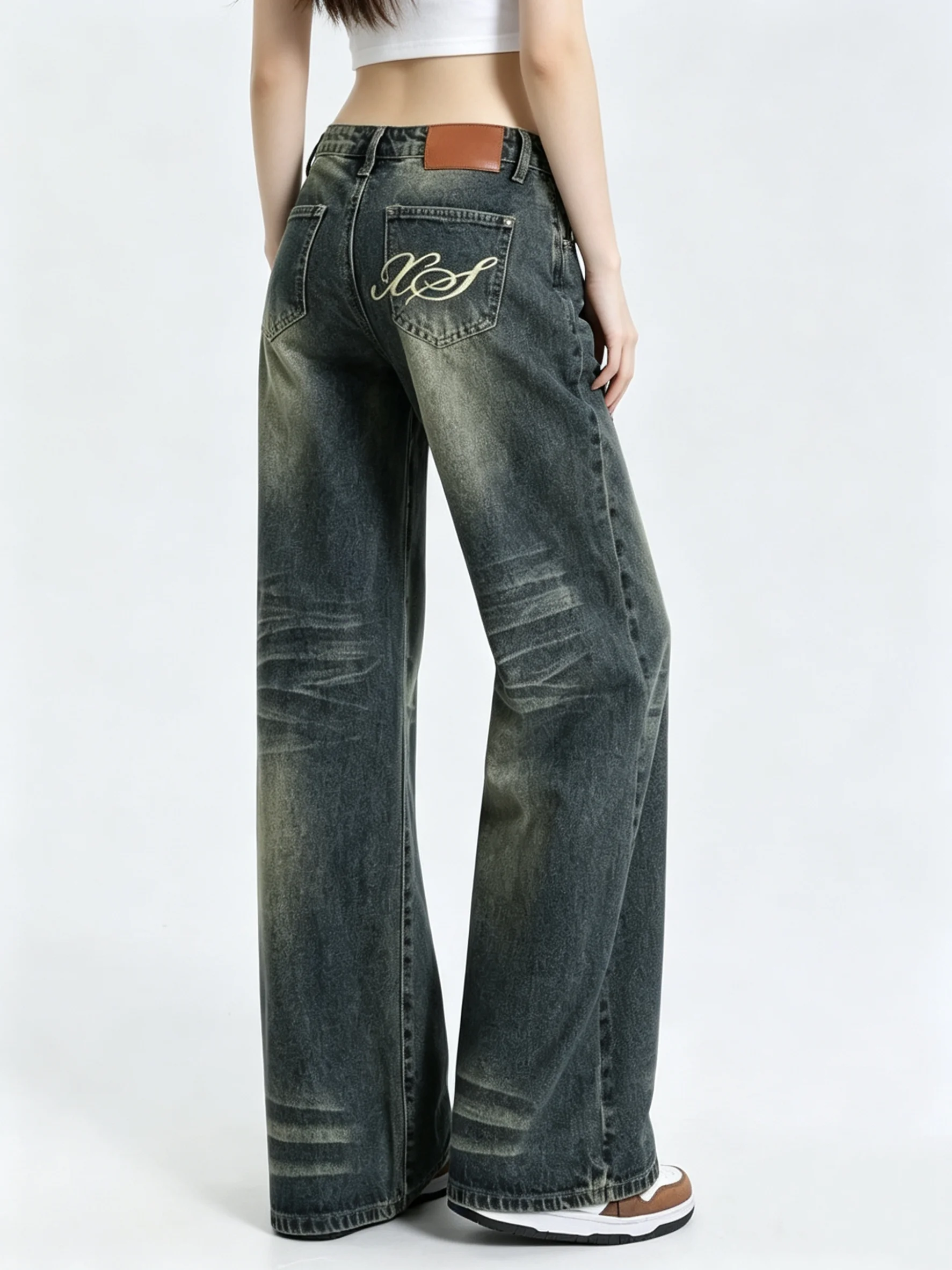 Women's Blue Y2k Baggy Grunge Wide Leg Jeans Vintage Oversize Low Waist Jean Pants Harajuku Denim Trousers Clothes Spring Autumn
Women's Blue Y2k Baggy Grunge Wide Leg Jeans Vintage Oversize Low Waist Jean Pants Harajuku Denim Trousers Clothes Spring Autumn