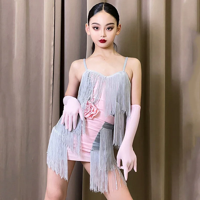 New Girls Latin Dance Fringe Dress Performance Sets Kids Cha Cha Rumba Samba Dance Competition Dress Practice Clothes DNV21184
New Girls Latin Dance Fringe Dress Performance Sets Kids Cha Cha Rumba Samba Dance Competition Dress Practice Clothes DNV21184