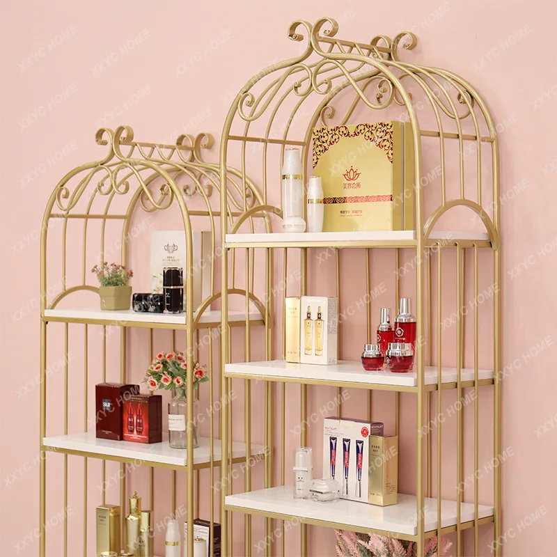 ML Beauty salon gold display rack beauty store wrought iron shelf multi-layer shelf
ML Beauty salon gold display rack beauty store wrought iron shelf multi-layer shelf