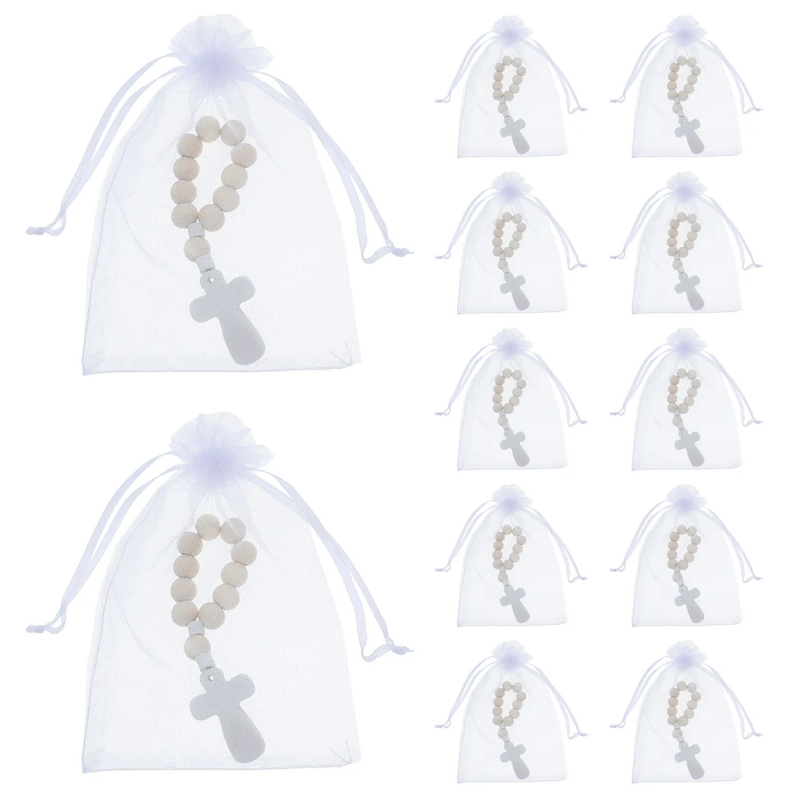 40Sets Wooden Bead Rosary Bracelets Mesh Bags Baptism First Communion Party Religious Favors Small Rosary Favors
40Sets Wooden Bead Rosary Bracelets Mesh Bags Baptism First Communion Party Religious Favors Small Rosary Favors