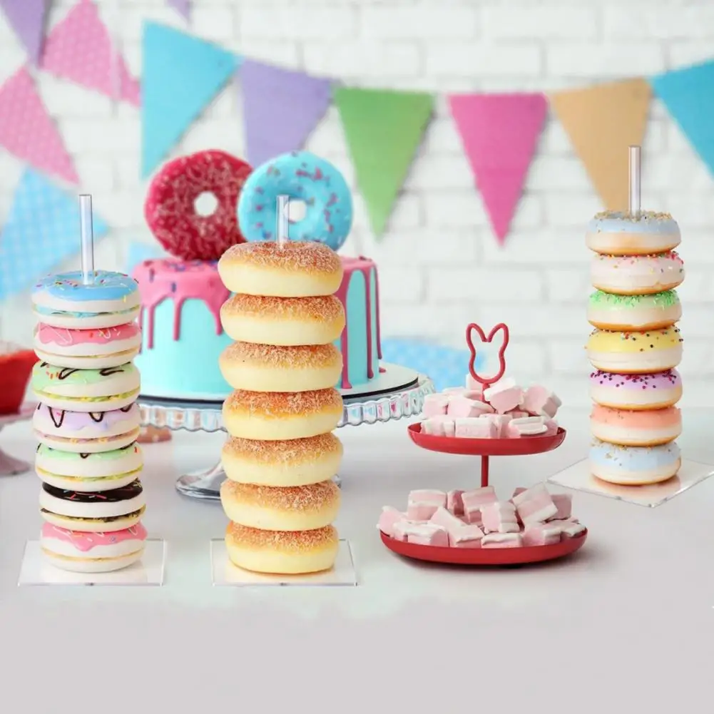 Acrylic Donut Holder Acrylic Donut Stand Tower with Anti-slip Feet for Easy Display Doughnut Holder for Quick Assembly 1/4pcs
Acrylic Donut Holder Acrylic Donut Stand Tower with Anti-slip Feet for Easy Display Doughnut Holder for Quick Assembly 1/4pcs