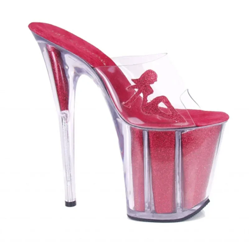 Summer pink crystal 20cm high heels fashion women's shoes, beautiful decorative crystal pole dance dance performance slippers
Summer pink crystal 20cm high heels fashion women's shoes, beautiful decorative crystal pole dance dance performance slippers