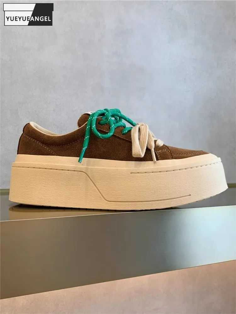 New Women Vintage Casual Shoes Double Lace Up Genuine Leather Platform Pumps Ladies High Street Female Height Increasing Shoes
New Women Vintage Casual Shoes Double Lace Up Genuine Leather Platform Pumps Ladies High Street Female Height Increasing Shoes