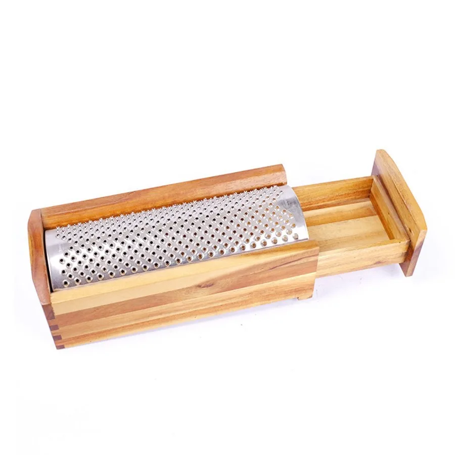 Wooden Grater Box with Drawer Friendly Parmesan Cheese Nutmeg Ginger Potato Radish Vegetables Fruits Shredder
Wooden Grater Box with Drawer Friendly Parmesan Cheese Nutmeg Ginger Potato Radish Vegetables Fruits Shredder