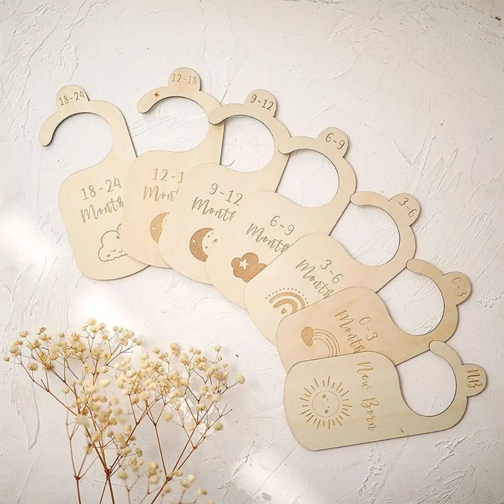 7/8Pcs Wood Baby Closet Divider Cartoon Hanging Infant Wardrobe Divider Hangers Label Assortment Nursery Clothes Organizers
7/8Pcs Wood Baby Closet Divider Cartoon Hanging Infant Wardrobe Divider Hangers Label Assortment Nursery Clothes Organizers