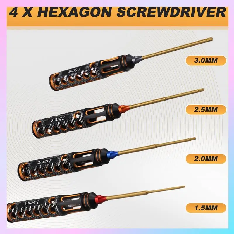 AB25-4Pcs/Set Titanium Plating 1.5Mm/2Mm/2.5Mm/3Mm Hexagon Screwdriver Screw Driver Tool For Rc Model Car Boat Airplane
AB25-4Pcs/Set Titanium Plating 1.5Mm/2Mm/2.5Mm/3Mm Hexagon Screwdriver Screw Driver Tool For Rc Model Car Boat Airplane