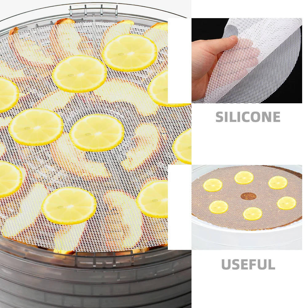 4pcs Silicone Dehydrator Sheets Non-Stick Reusable Round Mats For Food Drying Meat Vegetables Jerky Dehydrator Accessories
4pcs Silicone Dehydrator Sheets Non-Stick Reusable Round Mats For Food Drying Meat Vegetables Jerky Dehydrator Accessories