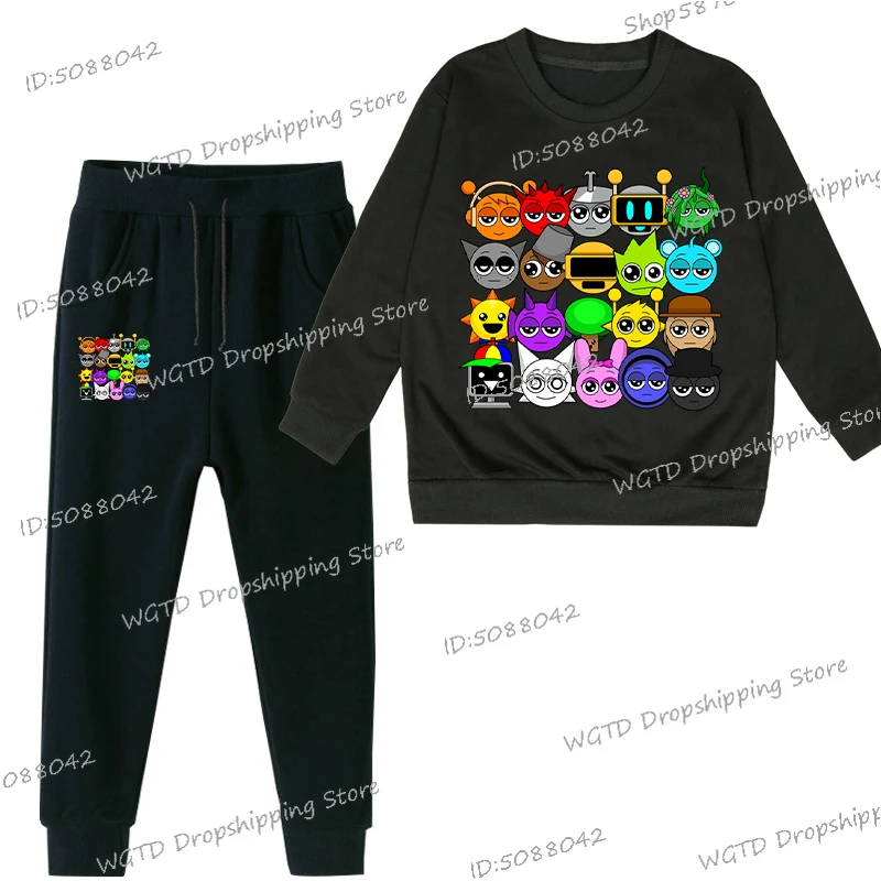 2Pcs Sprunki Sweatshirt+Pants Suits Anime Funny Horror Game Figure Long Sleeve Pullover and Trousers Suits Boys Girls Tracksuits
2Pcs Sprunki Sweatshirt+Pants Suits Anime Funny Horror Game Figure Long Sleeve Pullover and Trousers Suits Boys Girls Tracksuits
