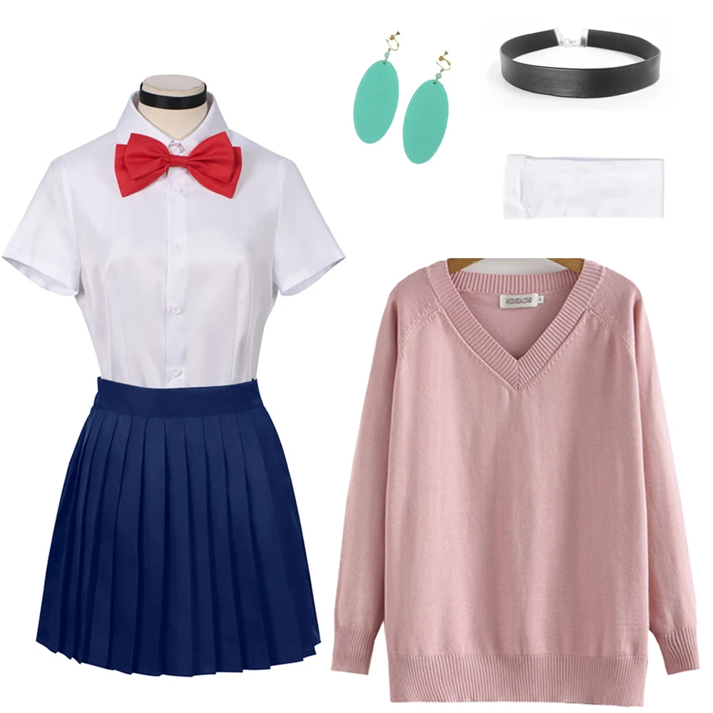Customized Large Size Momo Ayase Cosplay Costume Anime Dandadan Sweater Skirt School Uniform Earrings Sock Party For Girls Women
Customized Large Size Momo Ayase Cosplay Costume Anime Dandadan Sweater Skirt School Uniform Earrings Sock Party For Girls Women