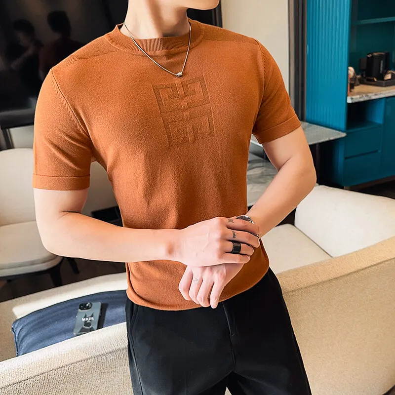 Men's Stretch-Knit Casual Shirt - Breathable Summer T-Shirt with Relaxed Fit Modern Crew Neck & Trendy Minimalist Design Urban
Men's Stretch-Knit Casual Shirt - Breathable Summer T-Shirt with Relaxed Fit Modern Crew Neck & Trendy Minimalist Design Urban