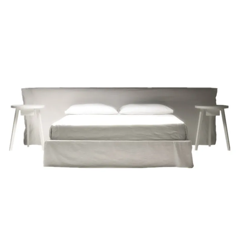 Removable and washable double linen bed, wabi-sabi designer bed, clean white simple cloth bed
Removable and washable double linen bed, wabi-sabi designer bed, clean white simple cloth bed