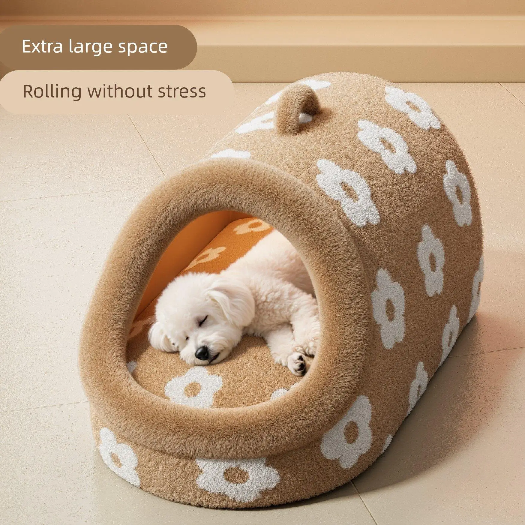 Полузакрытая лежанка-домик для собак мелких пород, теплая зимняя кровать для бишонов, уютное убежище для питомцев, лежанка-будка для домашнего использования
Полузакрытая лежанка-домик для собак мелких пород, теплая зимняя кровать для бишонов, уютное убежище для питомцев, лежанка-будка для домашнего использования