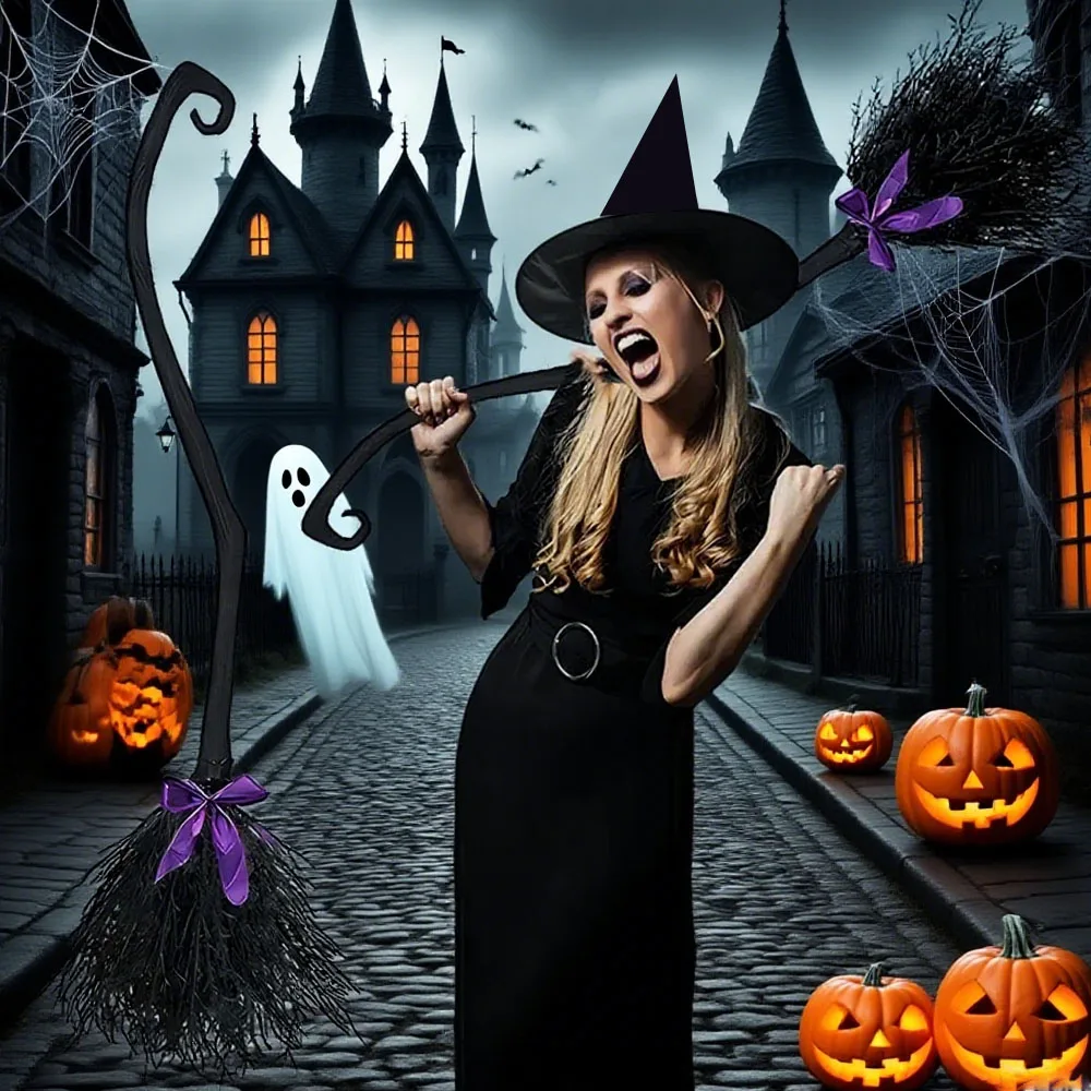 Halloween Witch Broom Wizard Witch Flying Broomstick , Witch Halloween Broom Props, For Cosplay Costume Party Decorations 5.0
Halloween Witch Broom Wizard Witch Flying Broomstick , Witch Halloween Broom Props, For Cosplay Costume Party Decorations 5.0