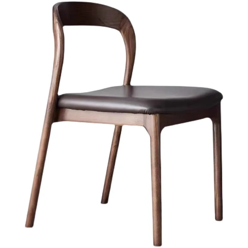 Furniture Solid wood dining chair Nordic simple home dining room Wooden chair Back Armless chair Walnut
Furniture Solid wood dining chair Nordic simple home dining room Wooden chair Back Armless chair Walnut
