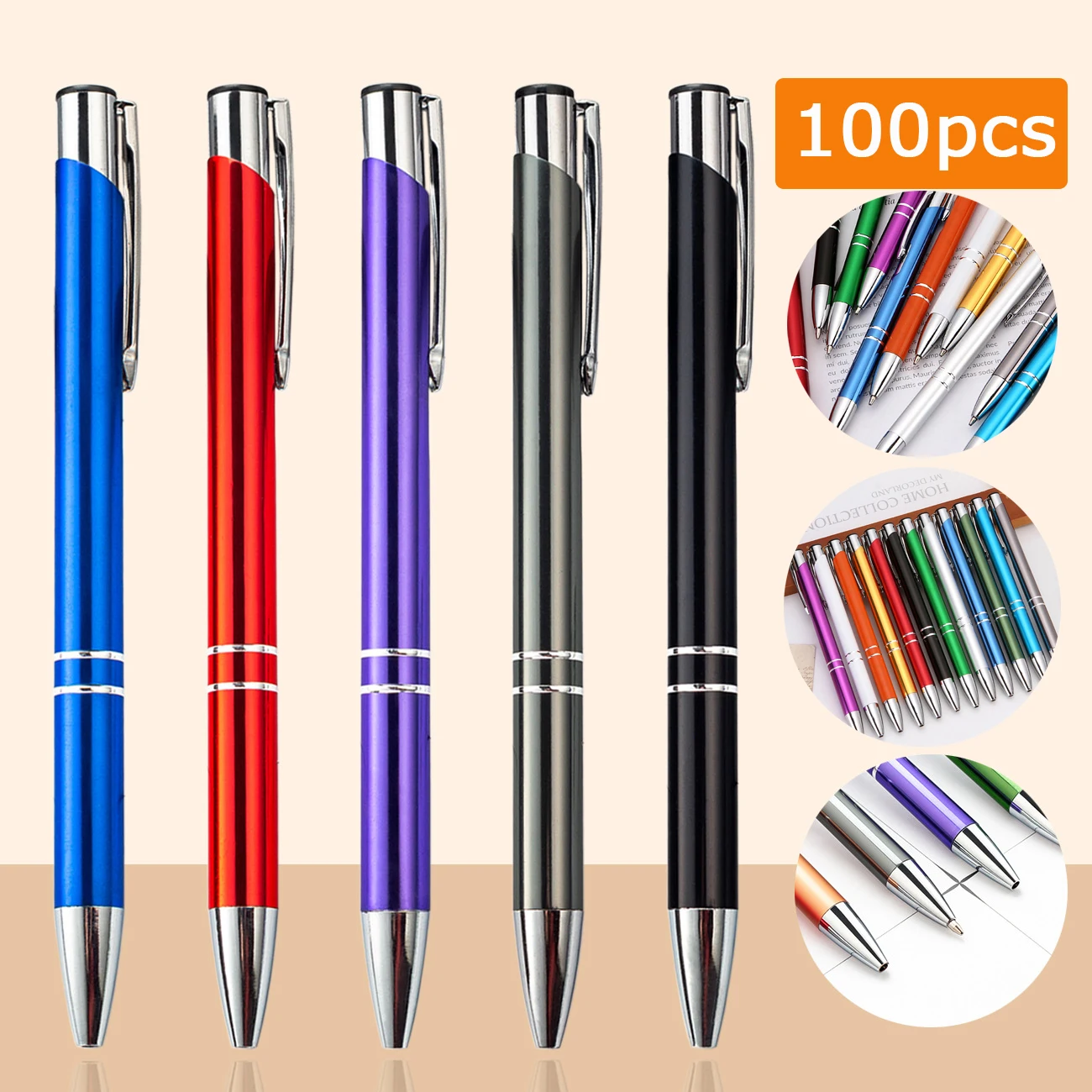 100Pcs Metal Ballpoint Pen Business Advertising Gift Pen Student Creative Gift Wholesale
100Pcs Metal Ballpoint Pen Business Advertising Gift Pen Student Creative Gift Wholesale