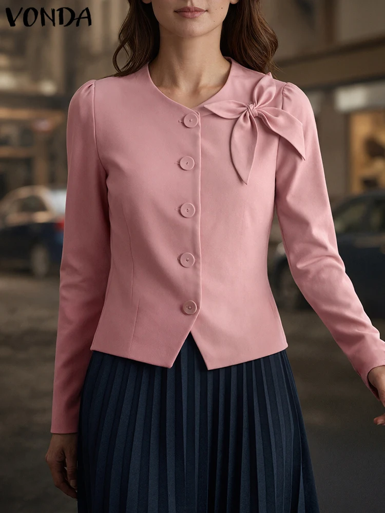 VONDA Fashion Long Sleeve Blouse Shirts Women 2025 Autumn Puff Sleeve Buttons Bow Office Lady Blusas Femininas Elegant OL Tops
VONDA Fashion Long Sleeve Blouse Shirts Women 2025 Autumn Puff Sleeve Buttons Bow Office Lady Blusas Femininas Elegant OL Tops