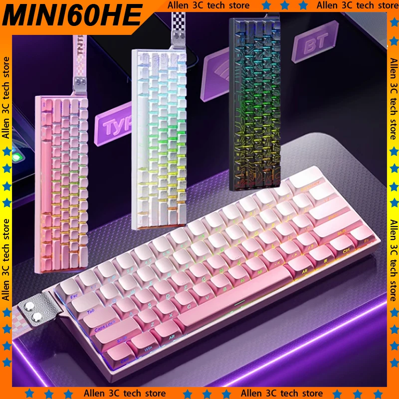 New Aula MINI60HE Magnetic Switch Mechanical Keyboard Wireless Tri-Mode High-performance Laptop Gamer PC Gaming Keyboard Gifts
New Aula MINI60HE Magnetic Switch Mechanical Keyboard Wireless Tri-Mode High-performance Laptop Gamer PC Gaming Keyboard Gifts