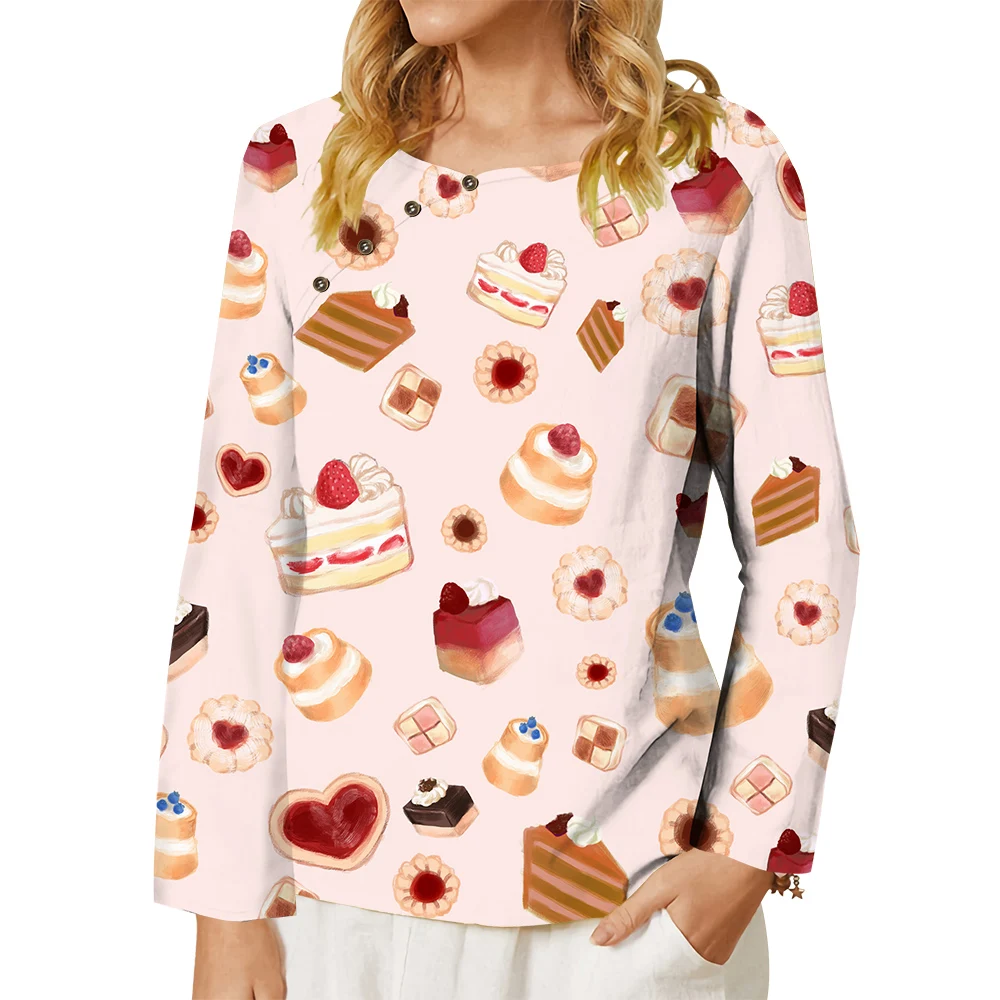 CLOOCL Fashion Long Sleeve Women Shirts Popular Cake Lollipop Donuts Pattern 3D Printed Blouse with Button Decorate Kawaii Tops
CLOOCL Fashion Long Sleeve Women Shirts Popular Cake Lollipop Donuts Pattern 3D Printed Blouse with Button Decorate Kawaii Tops