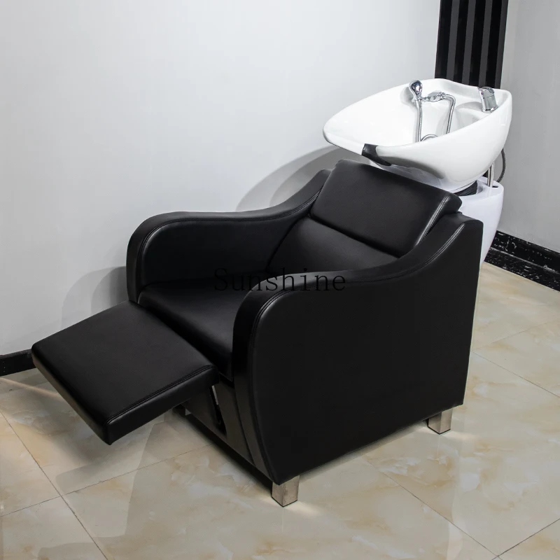 High-grade shampoo bed barber shop special stainless steel semi-lying flush bed
High-grade shampoo bed barber shop special stainless steel semi-lying flush bed