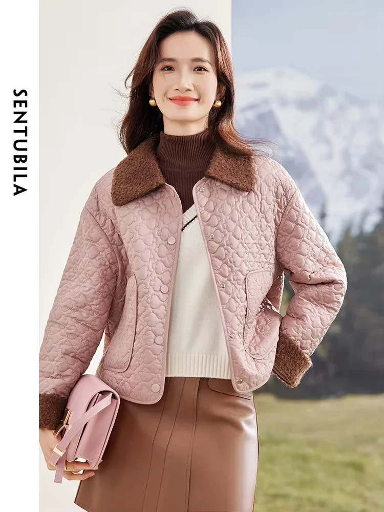SENTUBILA Fashion Elegant Padding Jacket Women 2025 Spring Winter Crop Baseball Lapel Parkas Jackets New Outerwear 144M58524X
SENTUBILA Fashion Elegant Padding Jacket Women 2025 Spring Winter Crop Baseball Lapel Parkas Jackets New Outerwear 144M58524X