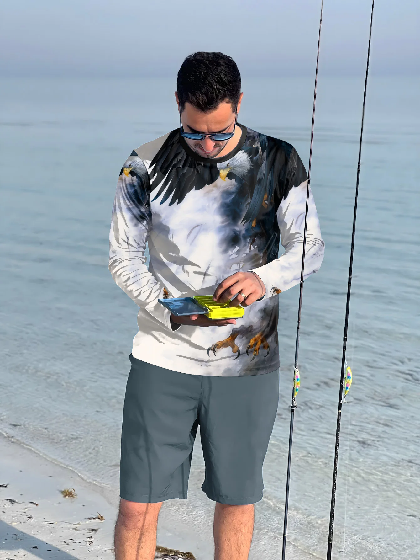 Men's Eagle & Skull Graphic Long-Sleeve, Crew Neck Soft Breathable Lightweight, Moisture-Wicking Fishing/Daily Casual Wear
Men's Eagle & Skull Graphic Long-Sleeve, Crew Neck Soft Breathable Lightweight, Moisture-Wicking Fishing/Daily Casual Wear