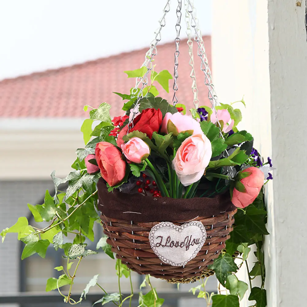 1Pcs Wicker Flower Basket Hanging Plant Holder Natural Pastoral Style Indoor Outdoor Decoration Balcony Hanging Planter Storage
1Pcs Wicker Flower Basket Hanging Plant Holder Natural Pastoral Style Indoor Outdoor Decoration Balcony Hanging Planter Storage