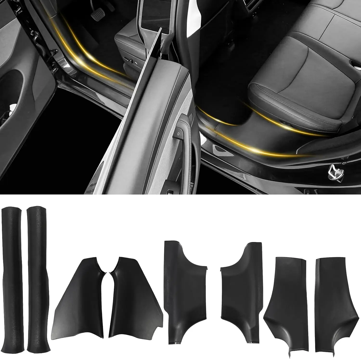 8PCS Door Sill Protector for Tesla Model Y Juniper 2025 2026 Anti-Kick Full Protect Door Entry Cover New Model Y TPE material
8PCS Door Sill Protector for Tesla Model Y Juniper 2025 2026 Anti-Kick Full Protect Door Entry Cover New Model Y TPE material
