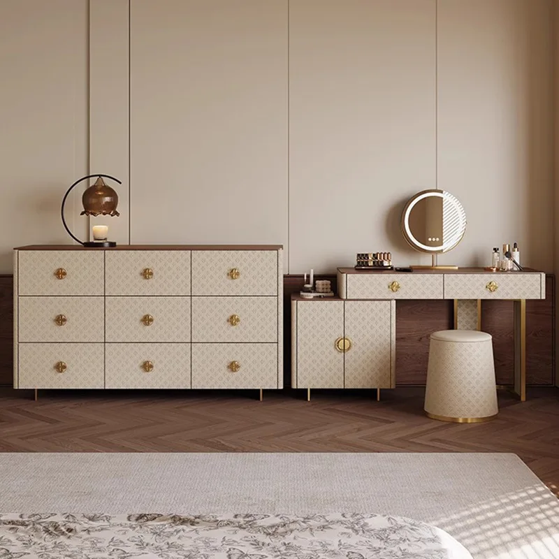 Light luxury simple bedroom solid wood dresser chest cabinet integrated high-end makeup table storage six chest cabinets nine ch
Light luxury simple bedroom solid wood dresser chest cabinet integrated high-end makeup table storage six chest cabinets nine ch