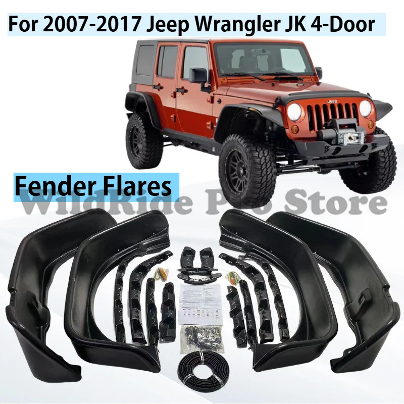 Perfect Fit Fender Flares for 2007-2017 Jeep Wrangler JK 4-Door Off-Road Modified - Wheel Brow, Premium Scratch-Resistant
Perfect Fit Fender Flares for 2007-2017 Jeep Wrangler JK 4-Door Off-Road Modified - Wheel Brow, Premium Scratch-Resistant