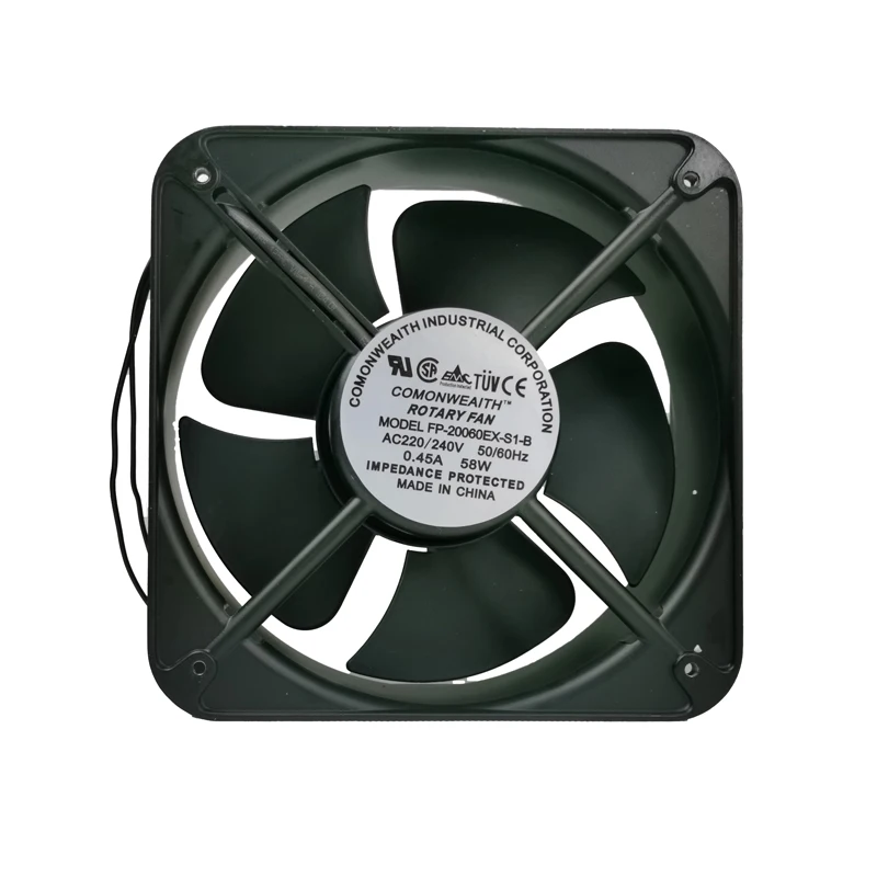 FP-20060EX-S1-B 200x200x60mm 20cm AC220V 0.45A 58W Axial Flow Cooling Fan High Speed Industrial Cabinet Ventilation Fan
FP-20060EX-S1-B 200x200x60mm 20cm AC220V 0.45A 58W Axial Flow Cooling Fan High Speed Industrial Cabinet Ventilation Fan