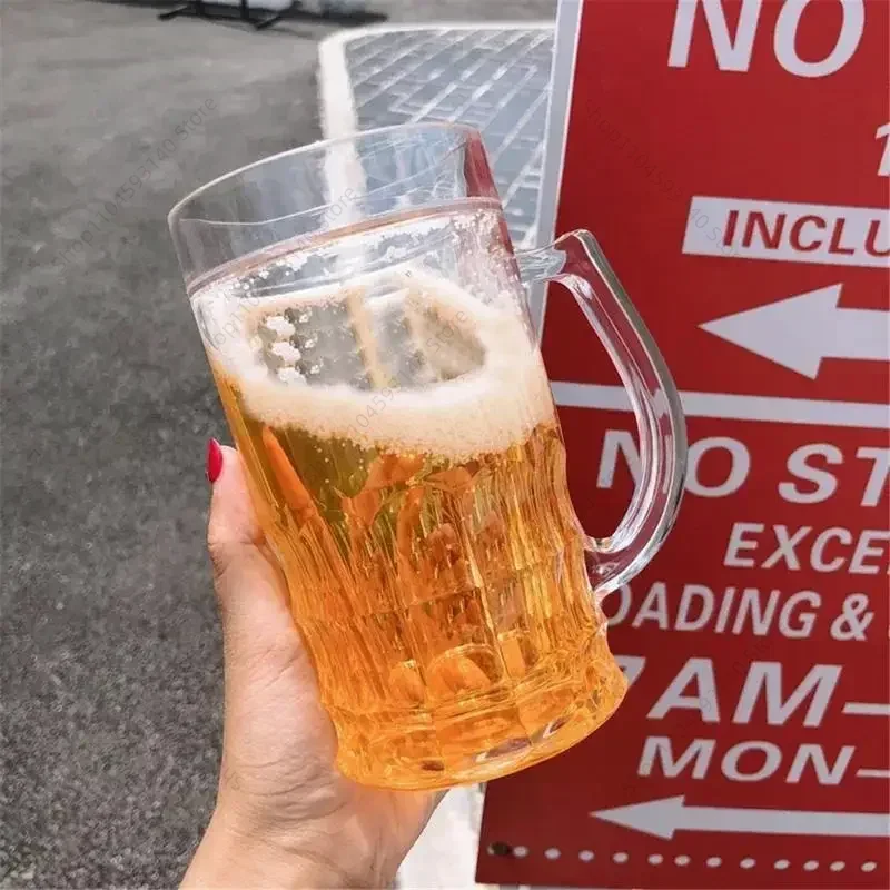 450ml Creative Cool Double Beer Glass Mezzanine Summer Fake Thickened Cup With Handgrip Transparent Beer Mugs Trick props
450ml Creative Cool Double Beer Glass Mezzanine Summer Fake Thickened Cup With Handgrip Transparent Beer Mugs Trick props