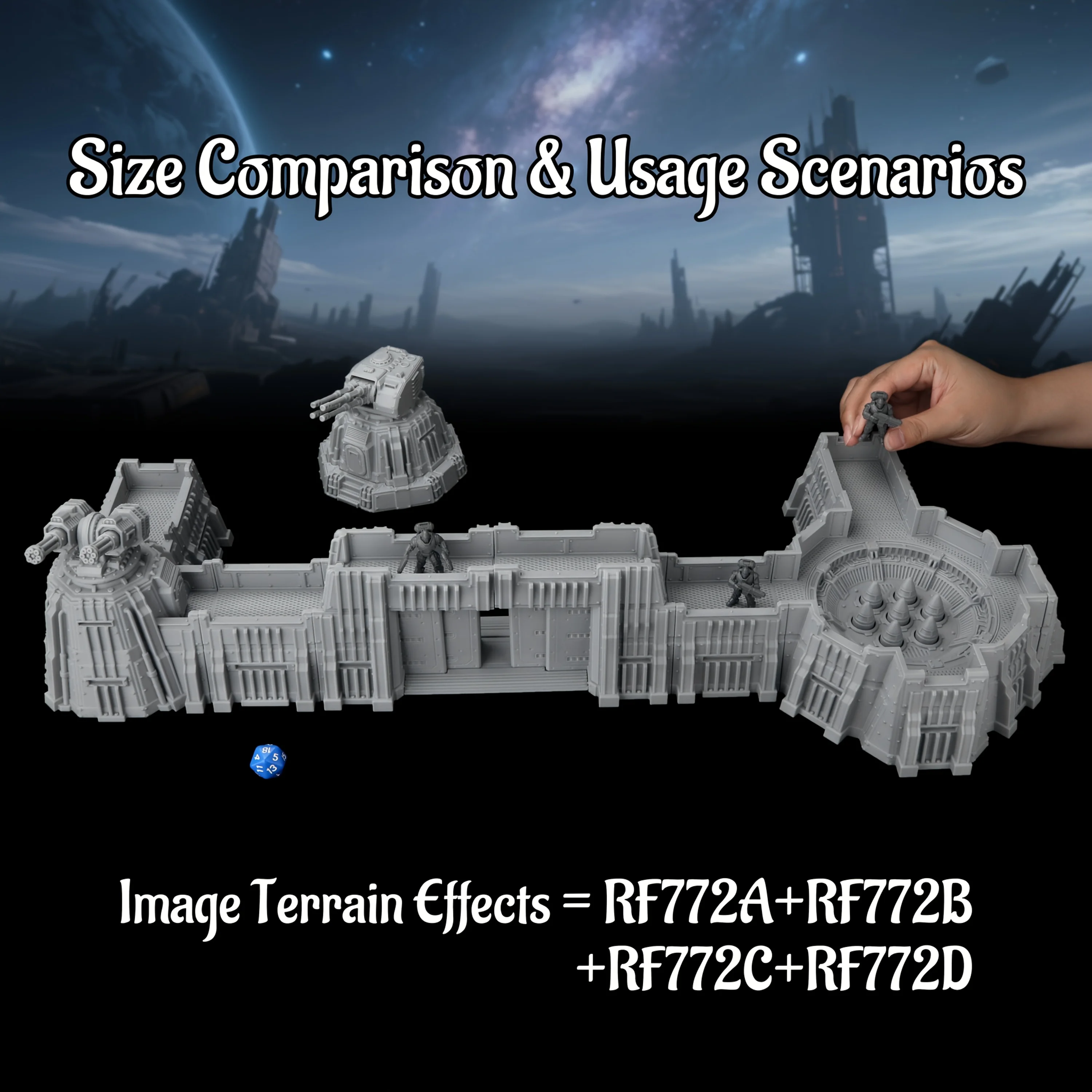 Sci-Fi Base Defense Miniature Terrain Set, RPG Tabletop Scenery for Star Bases & Planet Outposts | Gift for Strategy Gamers
Sci-Fi Base Defense Miniature Terrain Set, RPG Tabletop Scenery for Star Bases & Planet Outposts | Gift for Strategy Gamers