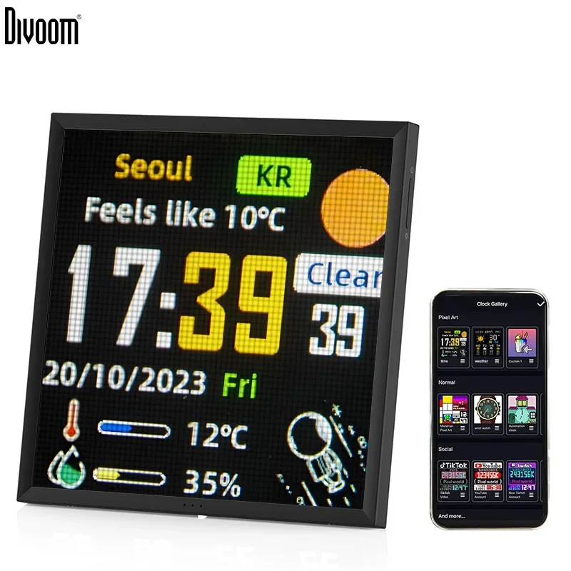 Divoom Pixoo-64 WiFi Pixel Cloud цифровая фоторамка с управлением через приложение 64X64
Divoom Pixoo-64 WiFi Pixel Cloud цифровая фоторамка с управлением через приложение 64X64
