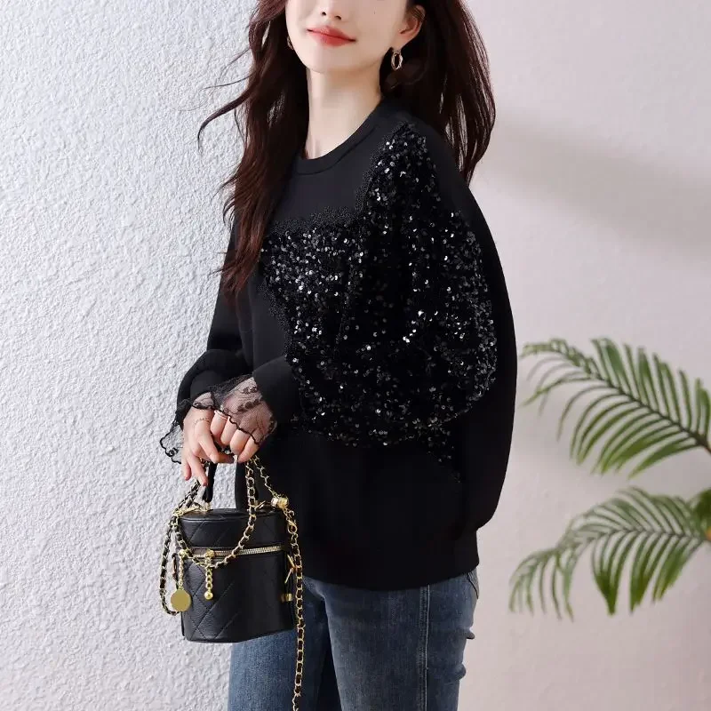 Трендовый свободный женский пуловер 202, черный одинаковый свитшот Y2k, винтажный базовый дизайнер, новинка, новинка, свитшот для женщин
Трендовый свободный женский пуловер 202, черный одинаковый свитшот Y2k, винтажный базовый дизайнер, новинка, новинка, свитшот для женщин