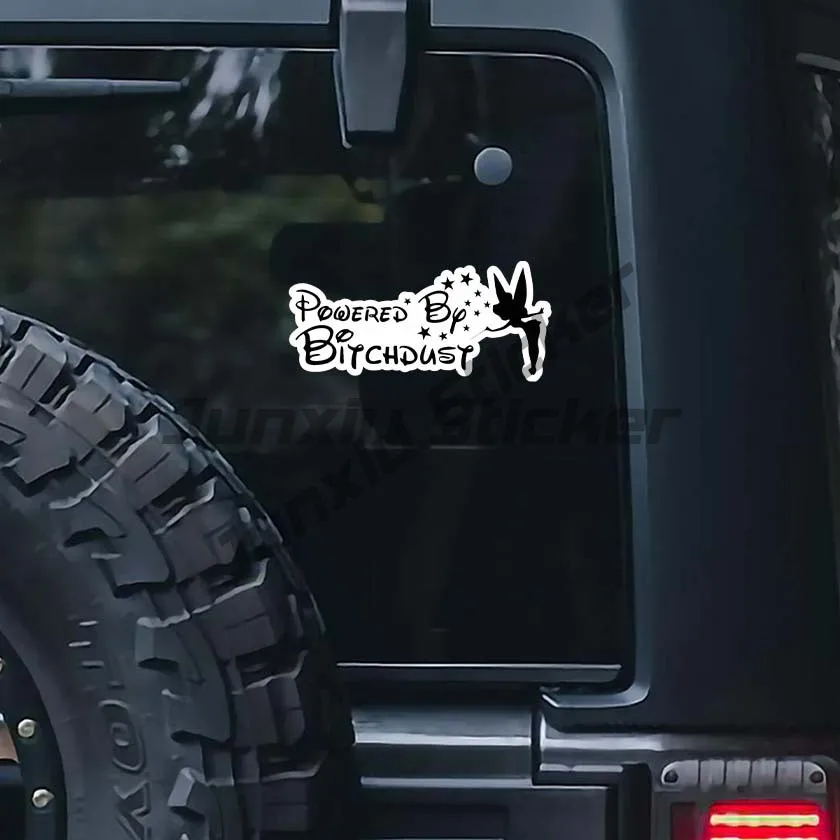 Cartoon Fairy "Powered By Bitchdust" Vinyl Decal - Self-Adhesive Sticker for Car, Van, Truck, Motorcycle, Bumper
Cartoon Fairy "Powered By Bitchdust" Vinyl Decal - Self-Adhesive Sticker for Car, Van, Truck, Motorcycle, Bumper