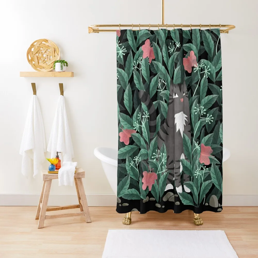 Butterfly Garden (Tabby Cat Version) Shower Curtain Shower Waterproof Shower Bath Bathroom Deco Curtain
Butterfly Garden (Tabby Cat Version) Shower Curtain Shower Waterproof Shower Bath Bathroom Deco Curtain