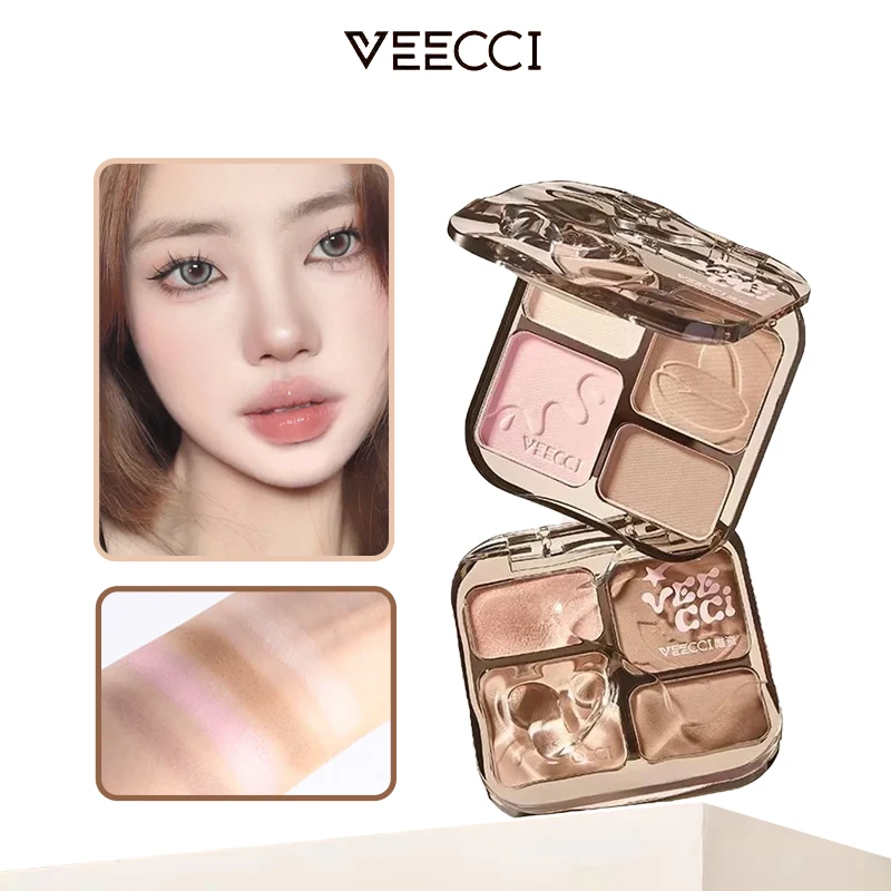 VEECCI 4 Color Contour Palette Highlighter Bronze Blush 3-In-1 Matte Finish Face Brightener Nose Contour Makeup 8g
VEECCI 4 Color Contour Palette Highlighter Bronze Blush 3-In-1 Matte Finish Face Brightener Nose Contour Makeup 8g