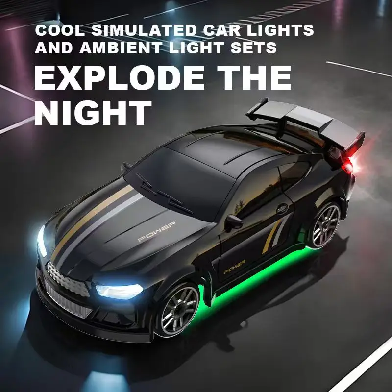 Desktop drift car, 1/64 scale remote control car, with LED lights, four-wheel drive mini remote control drift car
Desktop drift car, 1/64 scale remote control car, with LED lights, four-wheel drive mini remote control drift car