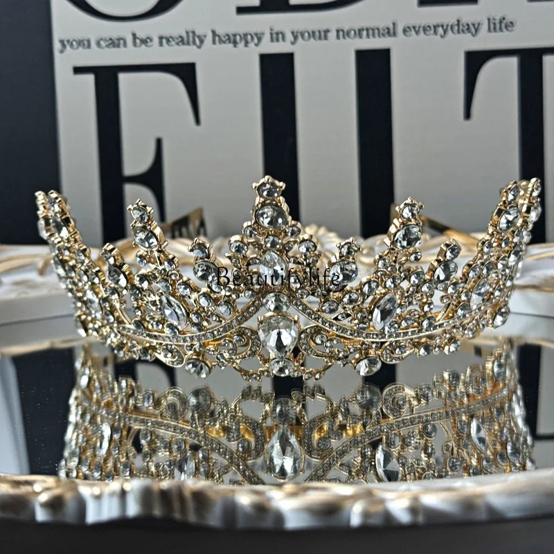 European and American retro bridal headband birthday crown wedding dress diamond headband
European and American retro bridal headband birthday crown wedding dress diamond headband