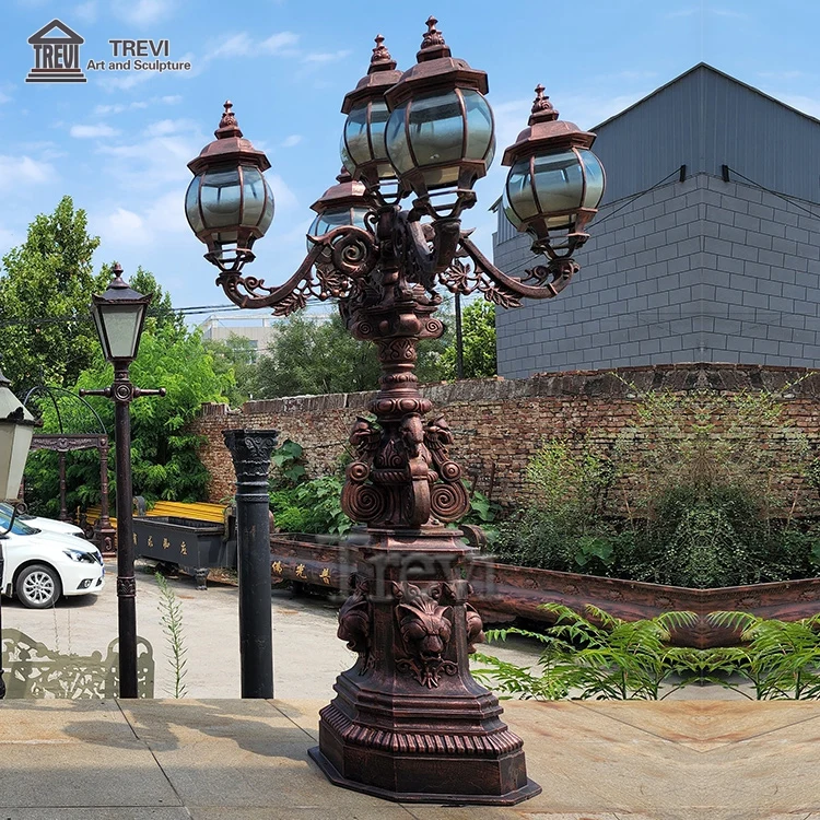 Garden Decoration Antique American Wrought Cast Iron Lamp Pole Vintage Post for Sale
Garden Decoration Antique American Wrought Cast Iron Lamp Pole Vintage Post for Sale