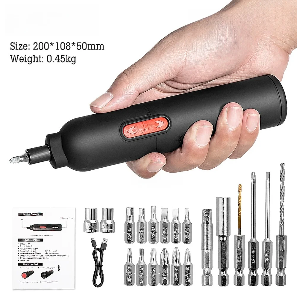 21Pcs 3.6V Rechargeable Electric Screwdriver Set With Bits Magnetic Chuck High Torque Cordless Power Drill For Home Repair Tool
21Pcs 3.6V Rechargeable Electric Screwdriver Set With Bits Magnetic Chuck High Torque Cordless Power Drill For Home Repair Tool