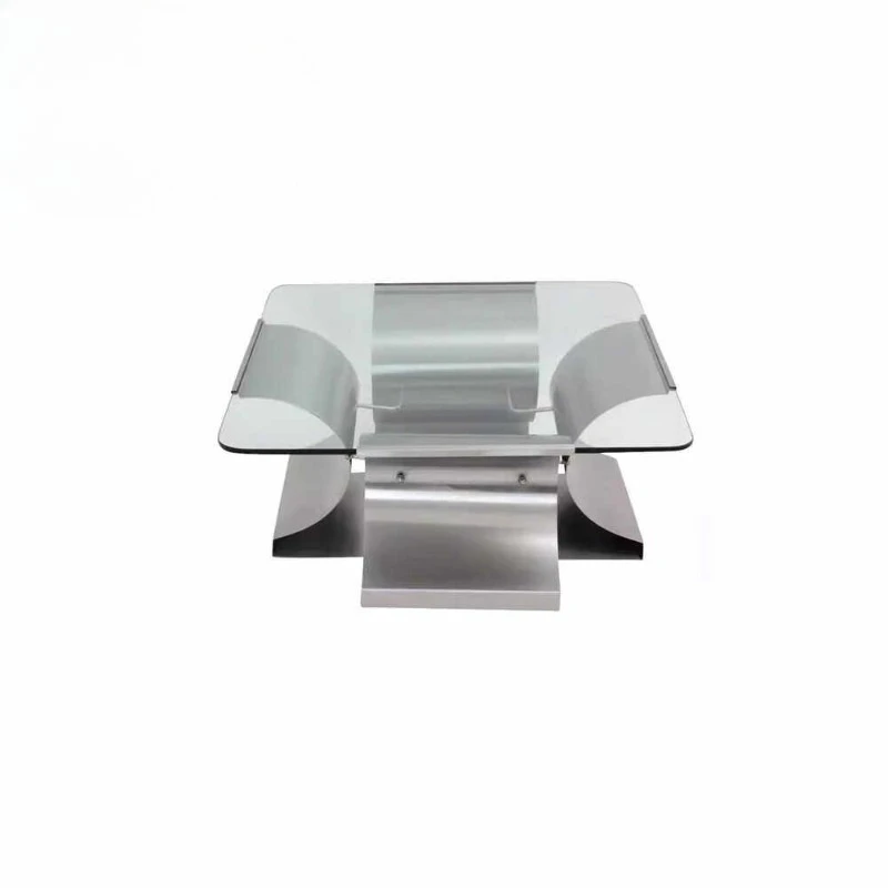 Minimalist Stainless Steel Tempered Glass Coffee Table
Minimalist Stainless Steel Tempered Glass Coffee Table