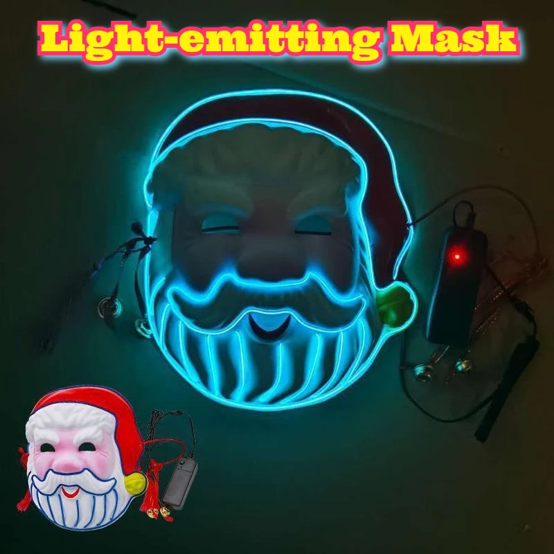 Glowing Santa Claus Mask Cold Light Full Face Cover Adult Christmas Halloween Party Costume Prop Festival Celebration Cosplay
Glowing Santa Claus Mask Cold Light Full Face Cover Adult Christmas Halloween Party Costume Prop Festival Celebration Cosplay