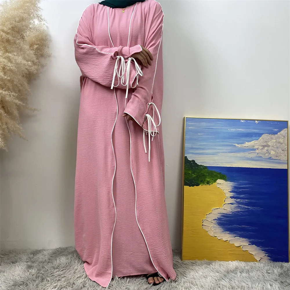 Fashion Muslim Suit Abaya Sleeveless Dress & Women's Open Loose Cardigan Robe 2 Piece Clothes Set
Fashion Muslim Suit Abaya Sleeveless Dress & Women's Open Loose Cardigan Robe 2 Piece Clothes Set