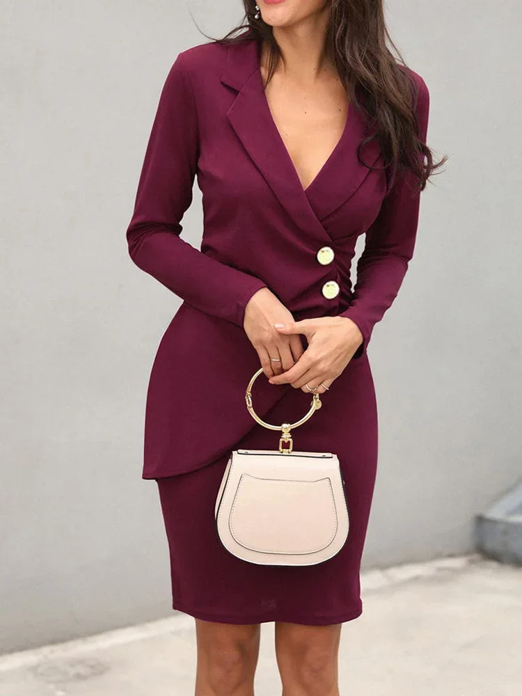 Autumn Winter Fashion Midi Dress 2023 Office Lady Long Sleave Slim Dresses Elegant Bodycon Work Business Pencil Solid Dress
Autumn Winter Fashion Midi Dress 2023 Office Lady Long Sleave Slim Dresses Elegant Bodycon Work Business Pencil Solid Dress