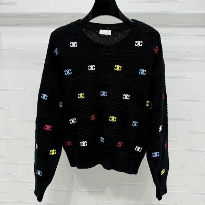 Новый свободный вязаный свитер с эффектом омоложения и похудения, в стиле французского шика, с вышивкой в виде радуги, для женщин, на раннюю весну и осень
Новый свободный вязаный свитер с эффектом омоложения и похудения, в стиле французского шика, с вышивкой в виде радуги, для женщин, на раннюю весну и осень