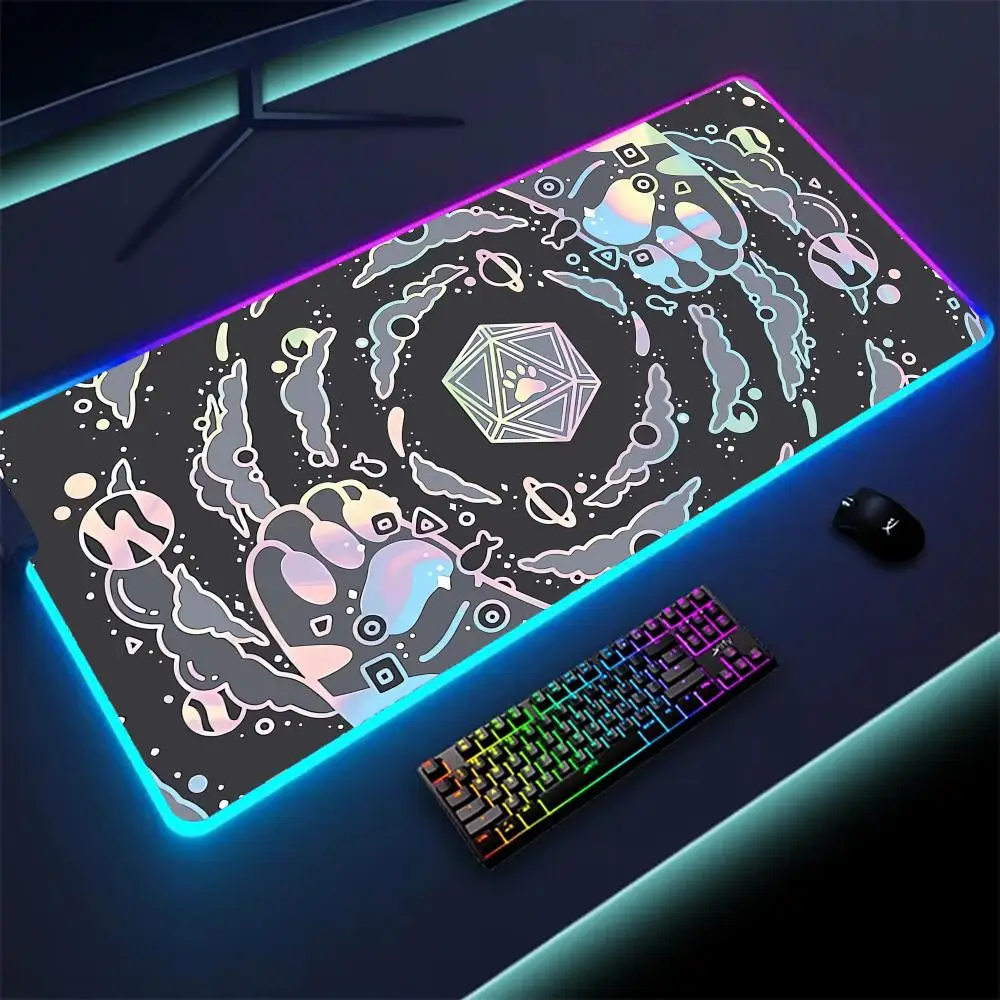 Cute cat claws Mouse Pad RGB Keyboard Cover Colorful MousePad LED Light E-sports Mousepad Computer Gamer Glow Long Desk Mat
Cute cat claws Mouse Pad RGB Keyboard Cover Colorful MousePad LED Light E-sports Mousepad Computer Gamer Glow Long Desk Mat